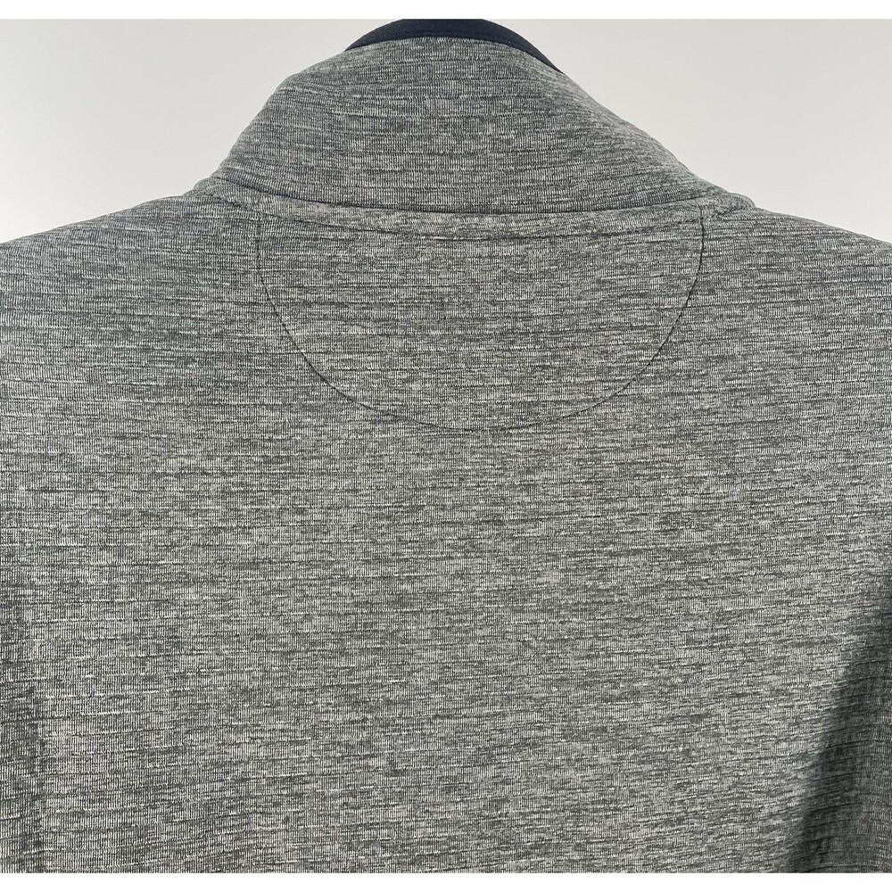 J.Crew Men’s Authentic Fleece Pullover Medium Gray Snap Mock Neck Long Sleeve - Picture 7 of 11